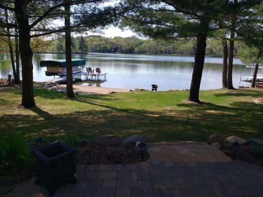 Stunning lake views from the backyard patio ~ Summer is on its way!