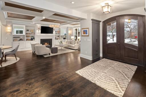Thoughtfully designed and crafted - gracious common rooms and voluminous corridors are made cozy by intricate boxed beam ceilings, built-ins, and natural light.