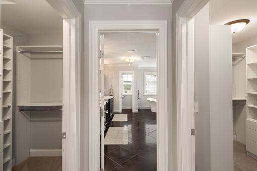 Owner's suite - two walk in closets and spa like bathroom.