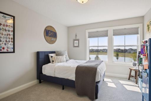 The 3rd bedroom upstairs has large windows providing natural light!