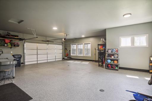 This oversized garage has been completely finished!