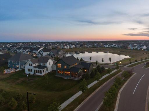 Look at your pond views outside your front door! Across the street is the elementary school!