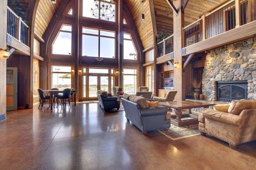 Inside the barn showing the community gathering space!