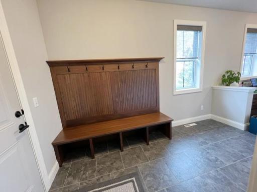 Another upgrade added during the build! The perfect addition to the mudroom!