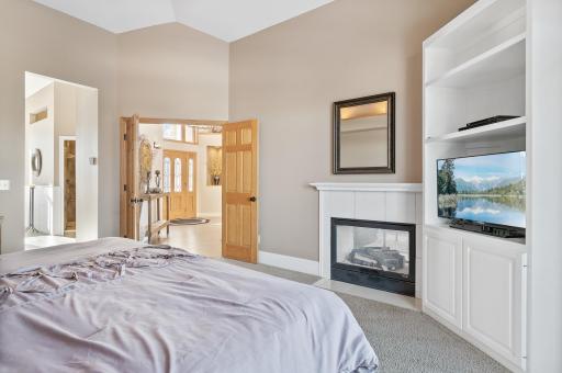 Fireplace in the bedroom for those cold winter months
