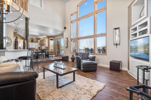 Your family room opens into informal dining room