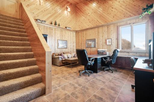 Office located in pole building with heated floors.