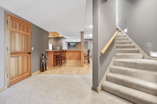 Come on downstairs for a true entertainers dream basement