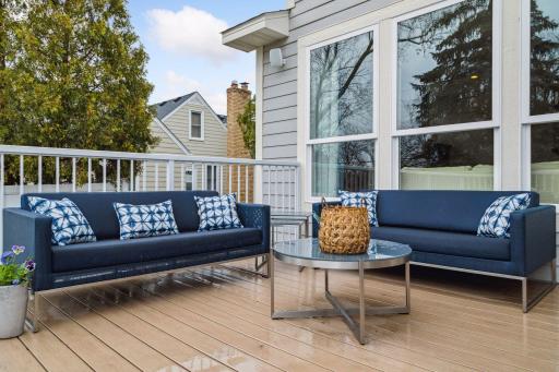 Low maintenance deck is a great spot to relax and unwind