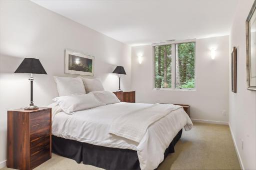 One of two spacious bedrooms provide ample room for family or guests.