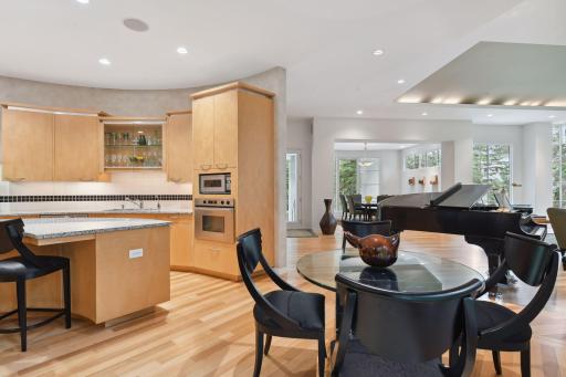 The generous lighting ensures that the kitchen remains an inviting and well-illuminated space, even on the cloudiest of days.
