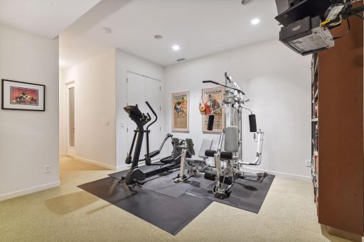 An exercise room offers opportunities for maintaining an active lifestyle.