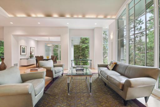 This room establishes an intimate and refined ambiance, setting the stage for memorable dinner parties and special occasions.