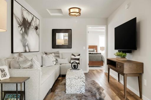 Urban inspired interiors with luxury features. Photo is of model home; options and features will vary.