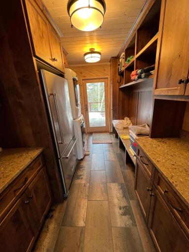 Back entry and hallway Extra refrigerator, storage and counter space