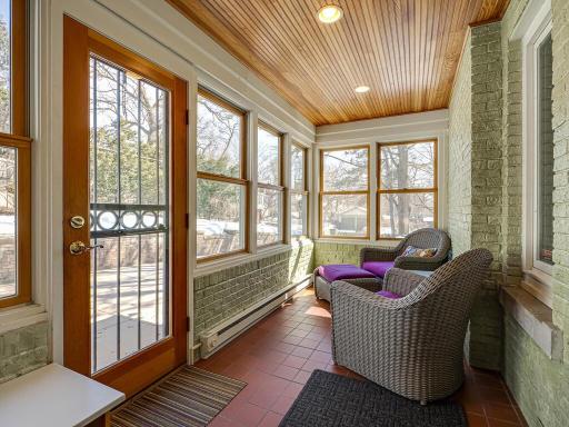 Charming heated 3 Season Porch/Mudroom off of Kitchen