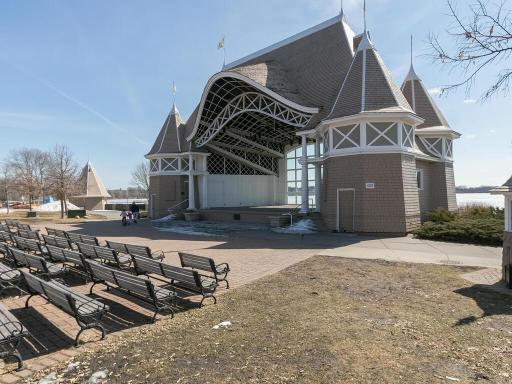 Walking and bike paths take you directly to the Lake Harriet park and bandstand. Enjoy summer free concerts many nights each summer.