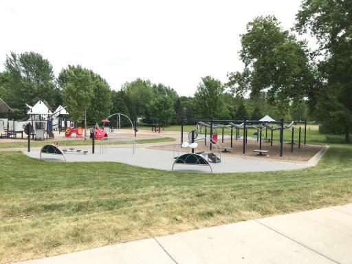 Beautiful Inspiration Park with soccer field, trails, and play equipment!.