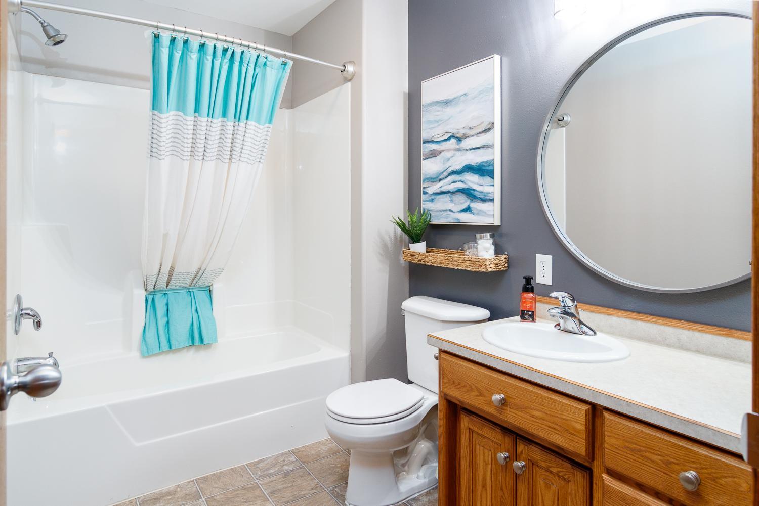 Lower level guest bath