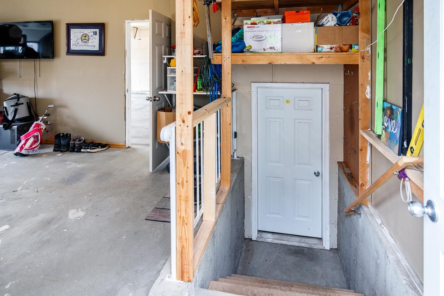 Garage access to utility room