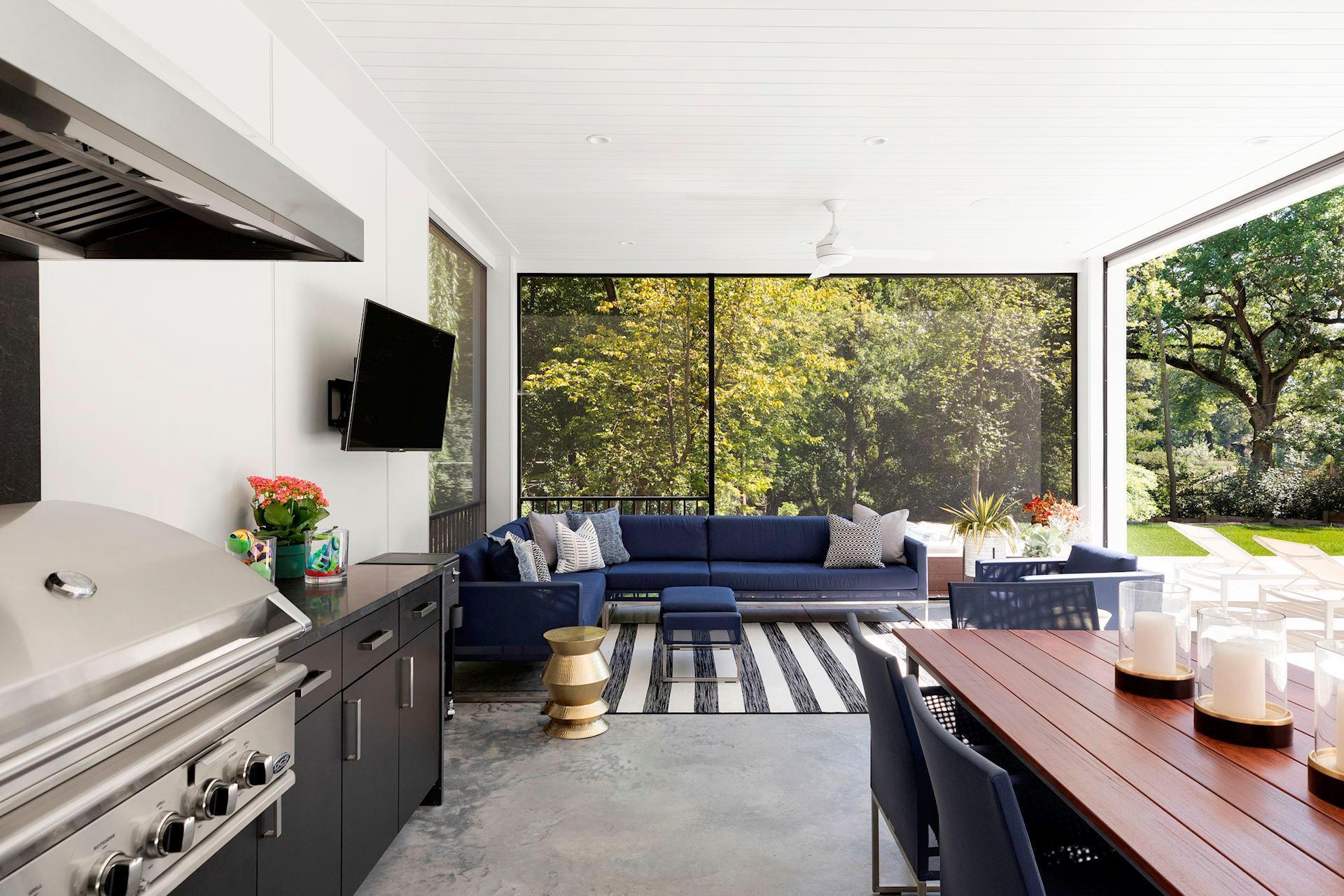 Luxe Outdoor Entertaining Space with indoor BBQ