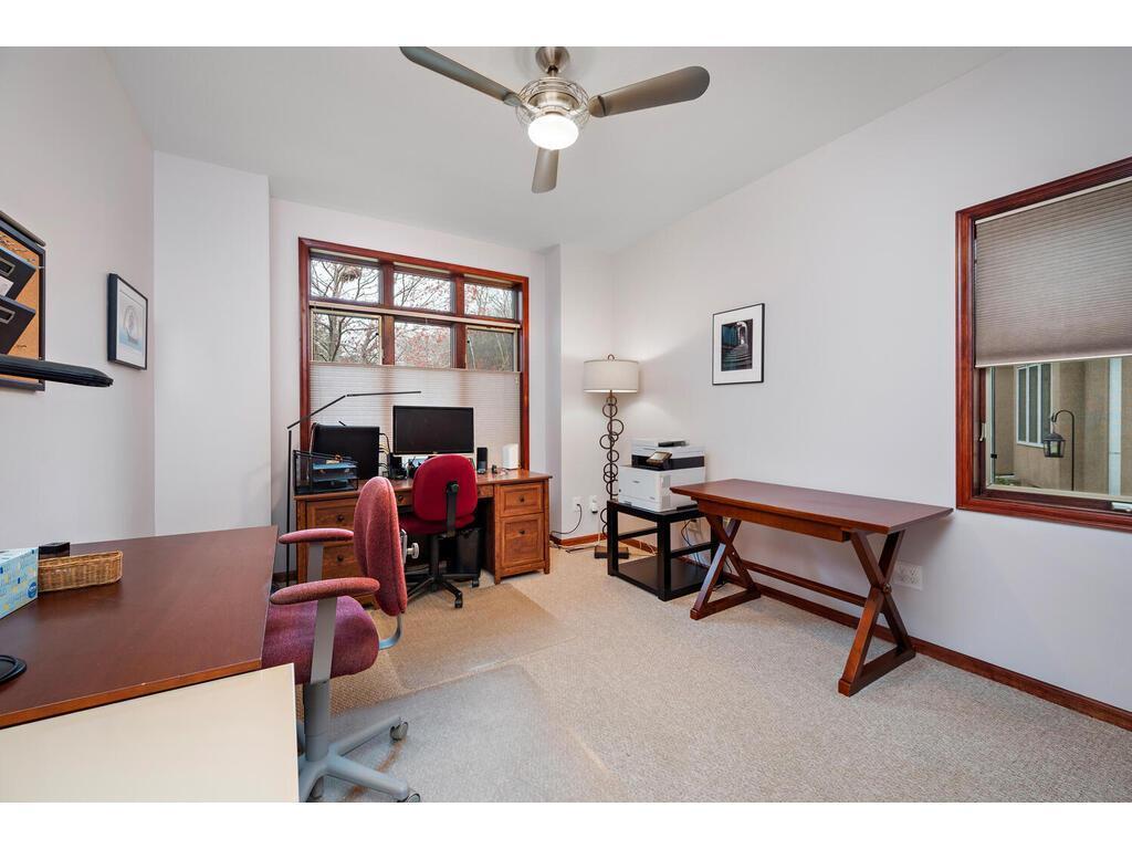 Bedroom to the front of the home currently used as an office