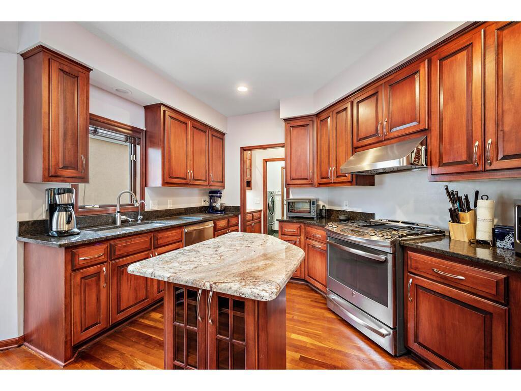 Granite countertops and stainless appliances