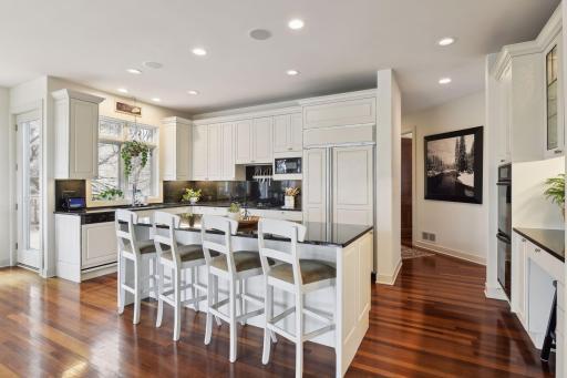 Seating for all in the large kitchen