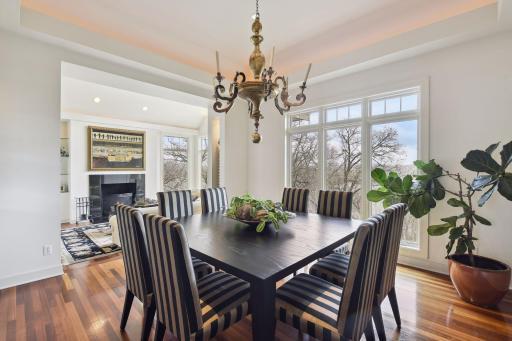 West facing views at dinner