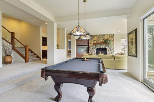 Billiards in the family room