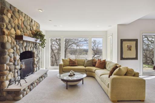 Family room on the lower level.