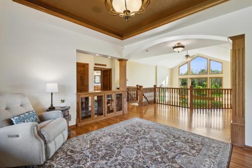 The massive windows from the family room add to the grand feel of this impeccably cared for home.