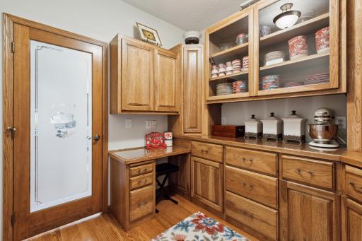 The pantry is not just one room but TWO. And those cabinets are solid hickory too!