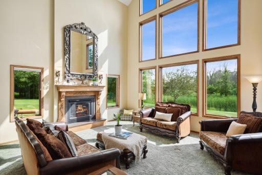 Having friends and family over for game night or just to hang out is easy with this open family area. And you will not have anyone looking at you through the windows, except maybe some birds... or deer... or bullfrogs...