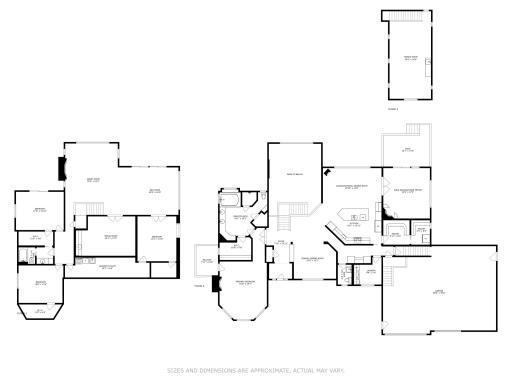 Floor Plan of the whole home. Dimensions, of course, are approximate. The sellers are the original owners and do indeed have the original blue prints.