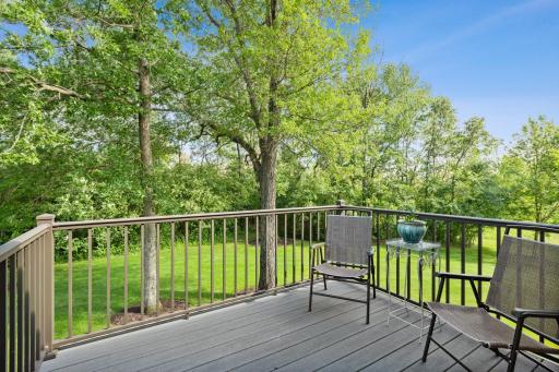 This deck, directly connected to the primary bedroom, also got new aluminum railings 4 years ago