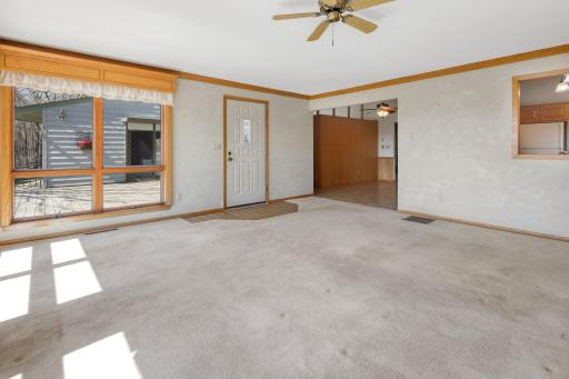 From the living room there is a door leading to the deck