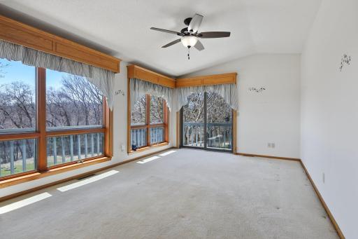 3rd bedroom has so much natural light plus a private deck