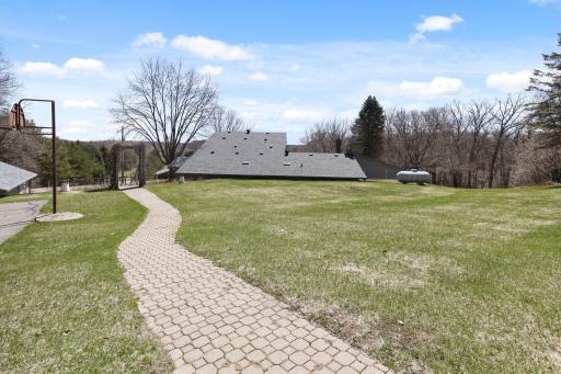 Peaceful walkway behind the home and guest house