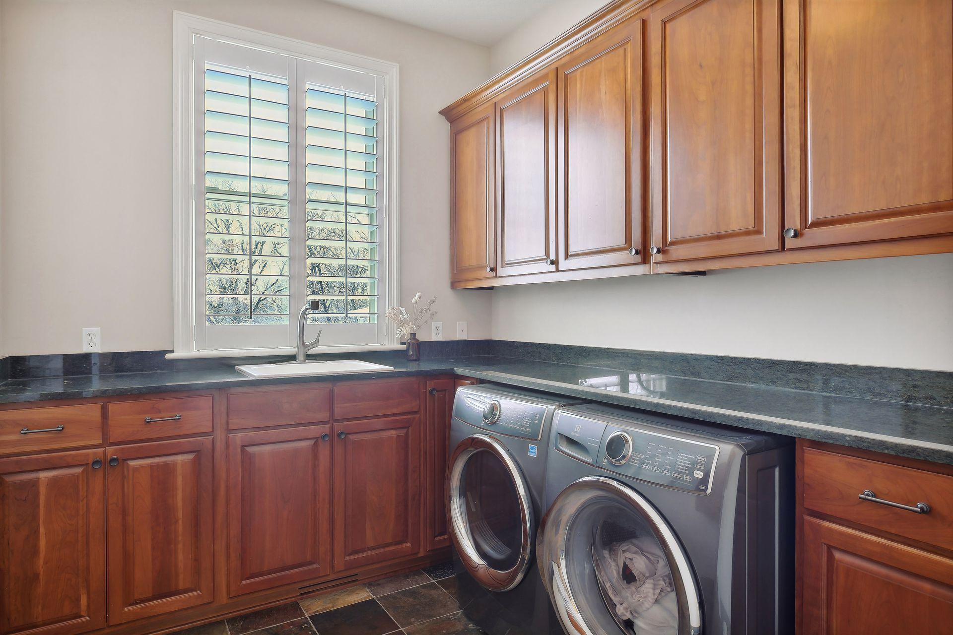 The laundry room is conveniently located on the main level.