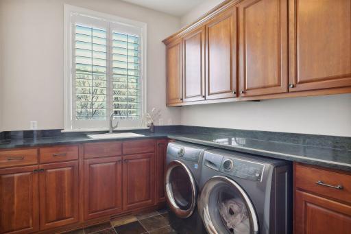 The laundry room is conveniently located on the main level.