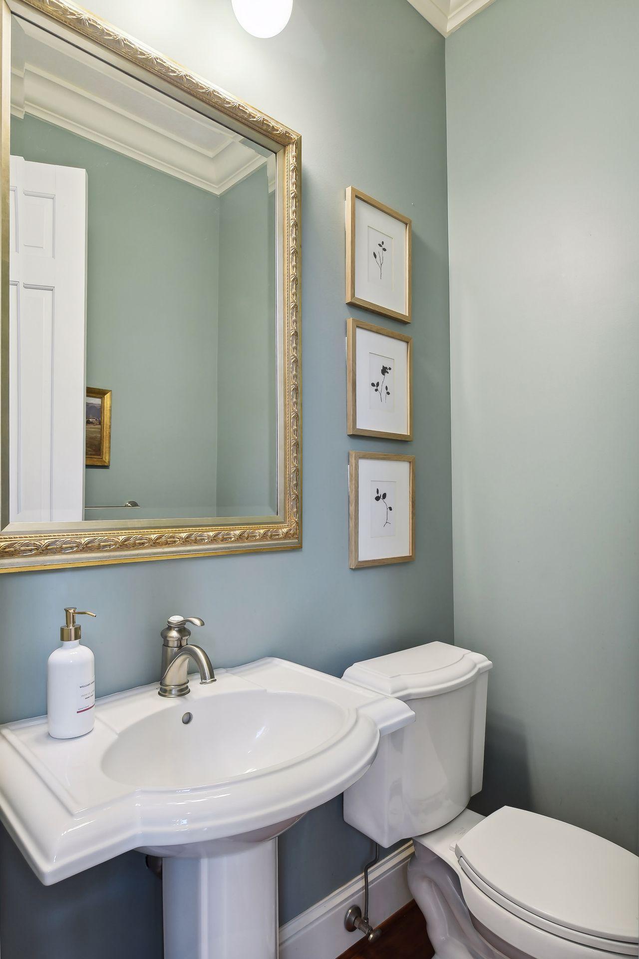 This powder room services the main floor