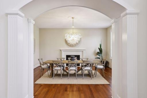 Host a celebratory dinner party for family and friends in front of a fire.