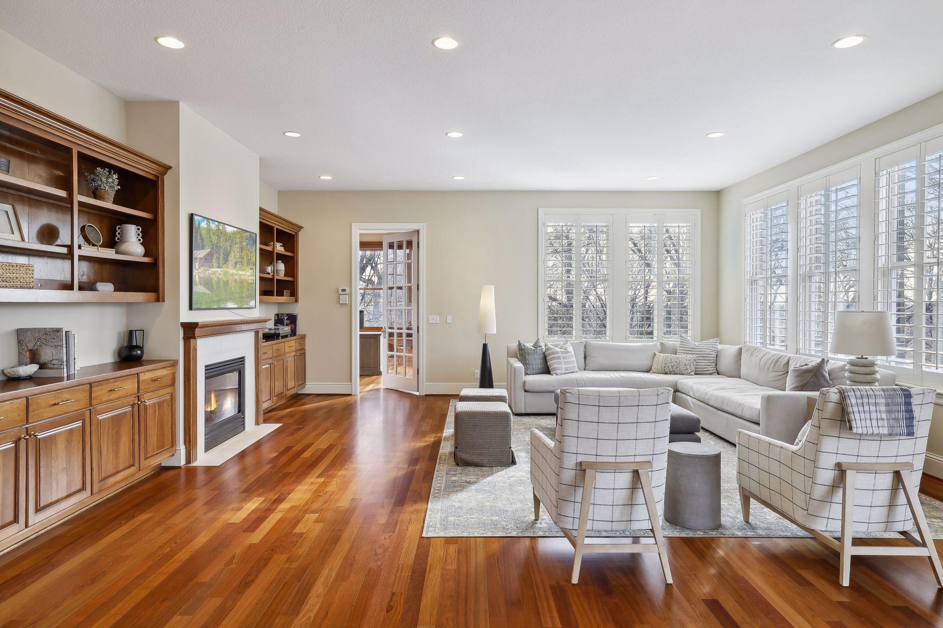 Gather around the fire to watch your favorite movie.