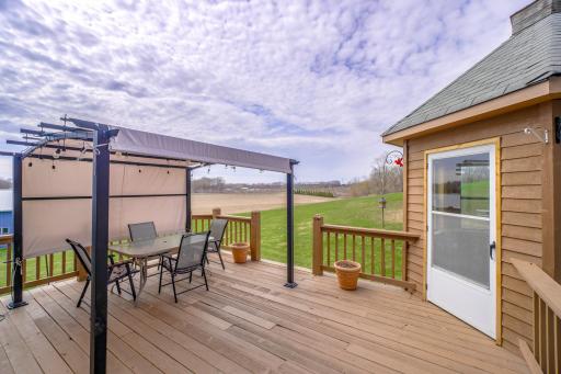 The deck has access to your personal gazebo