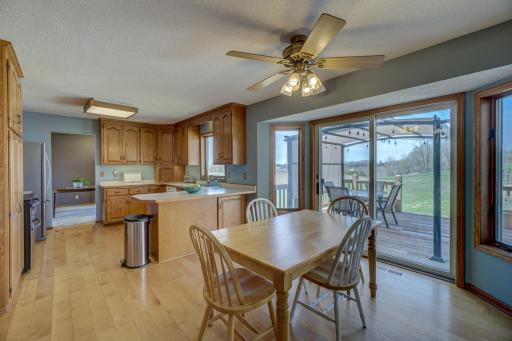 Take in the beautiful backyard views while enjoying meals in the dining area