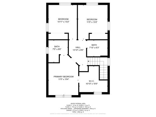 Upper level floor plan