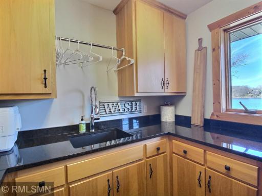Another view of the laundry room, it even has a lake view!