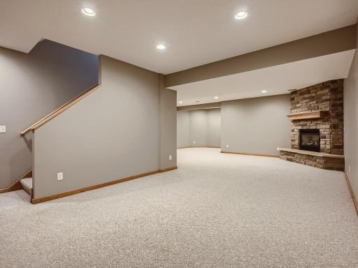 Lower level family room - the carpeting throughout the home has been recently cleaned.