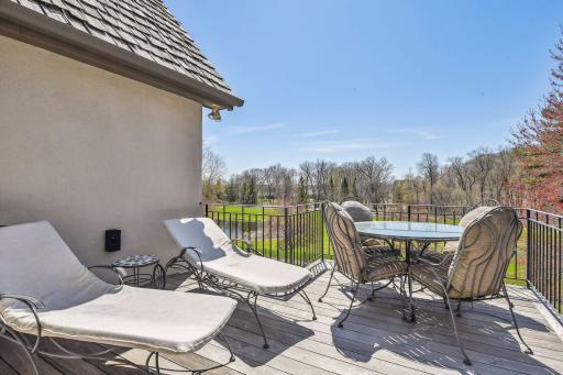Deck off the 2nd office overlooking the golf course too